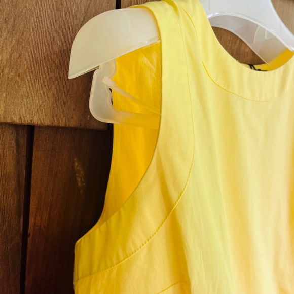 Women’s Sleeveless Cutout Poplin A - Line Midi Dress Size L Light - Yellow - Picture 6 of 16